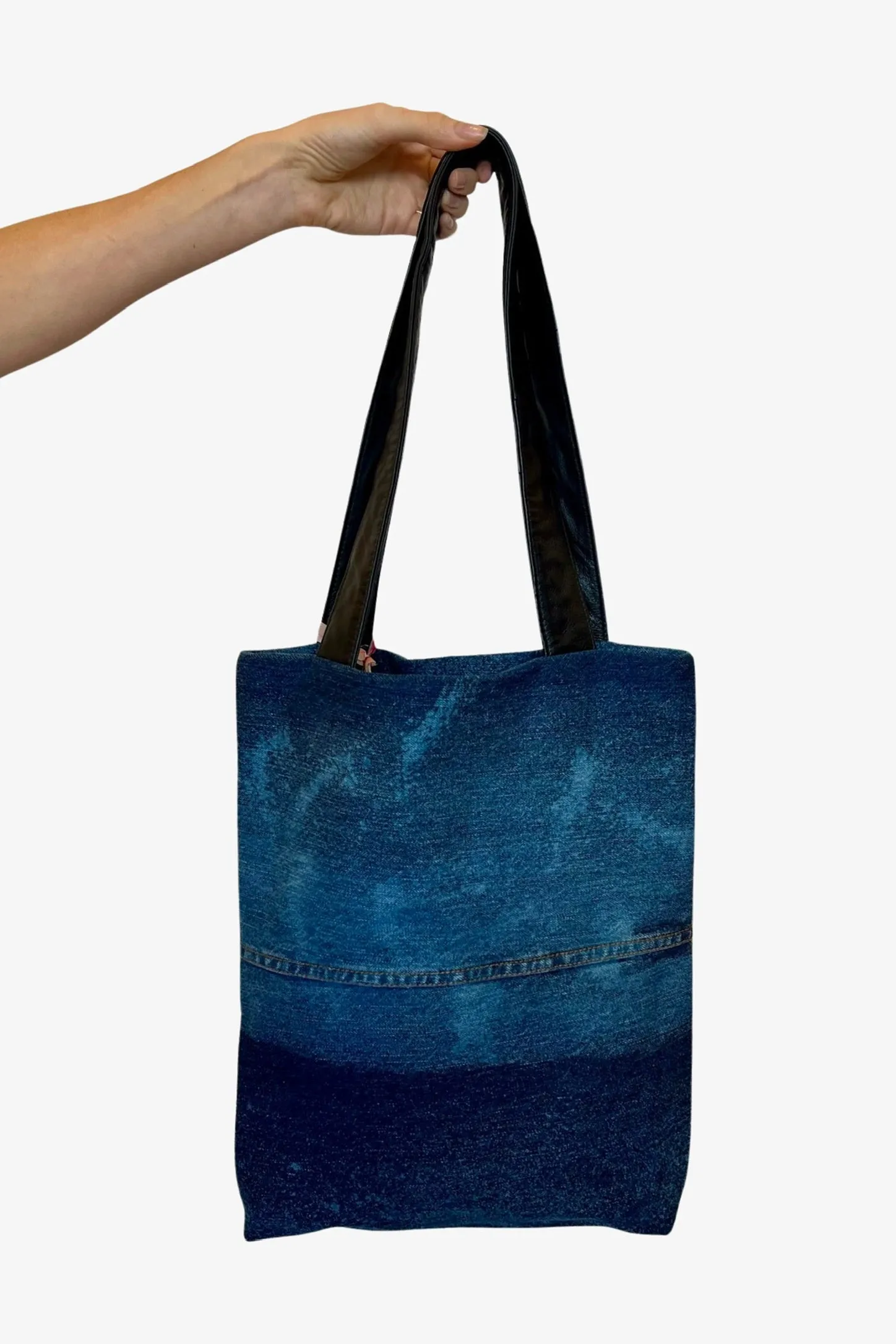 Esther Denim Tote Abstract