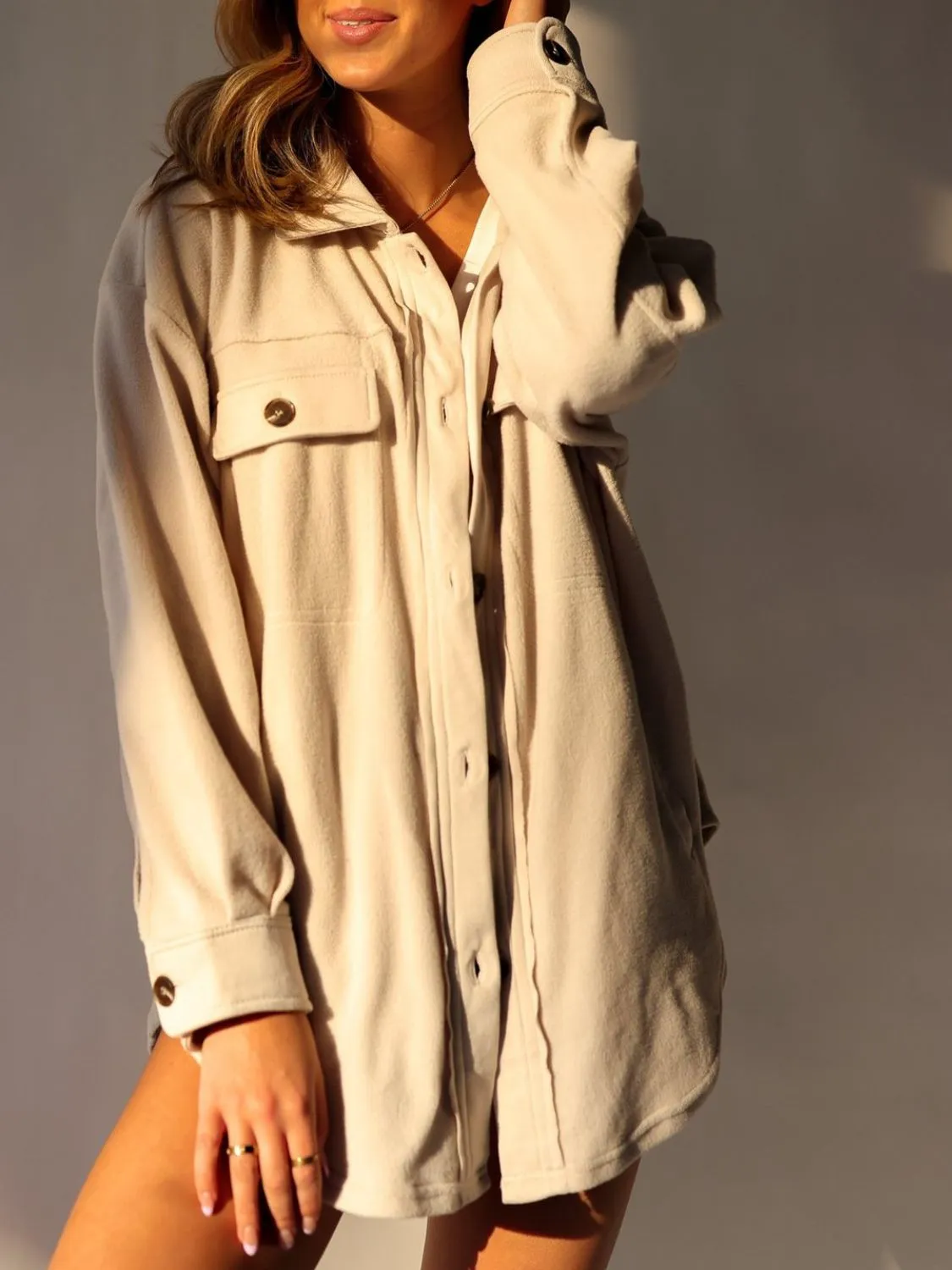 Explore More Collection - Button Up Long Sleeve Jacket