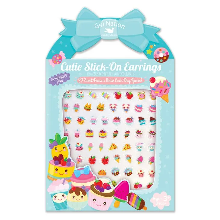 Girl Nation Cutie Stick-On Earring and Nail Sticker Set