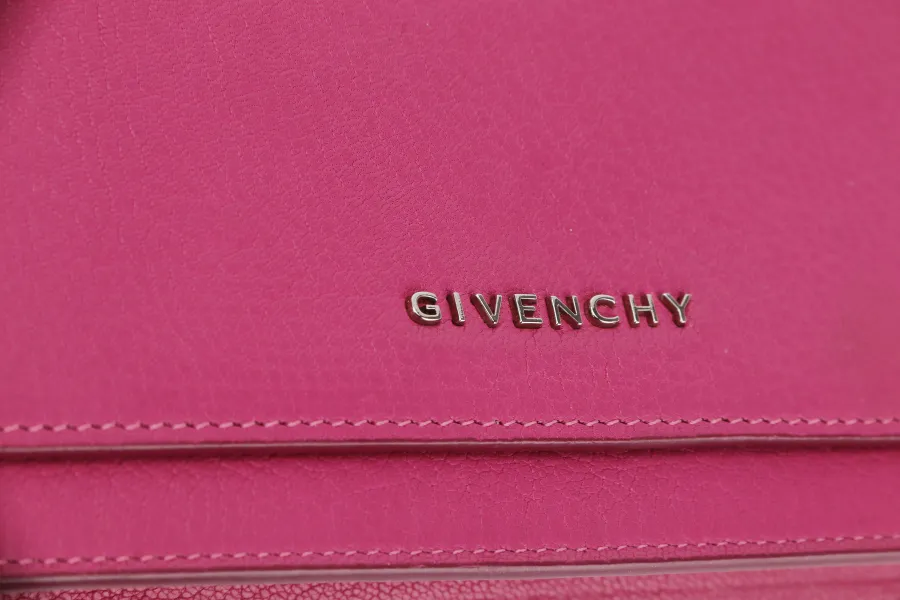 GIVENCHY PANDORA WALLET ON CHAIN PINK GOAT SKIN SILVER HARDWARE(GU 0114) WITH DUST COVER AND BOX