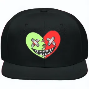 GLOW HEART BAWS : Black Snapback Hat