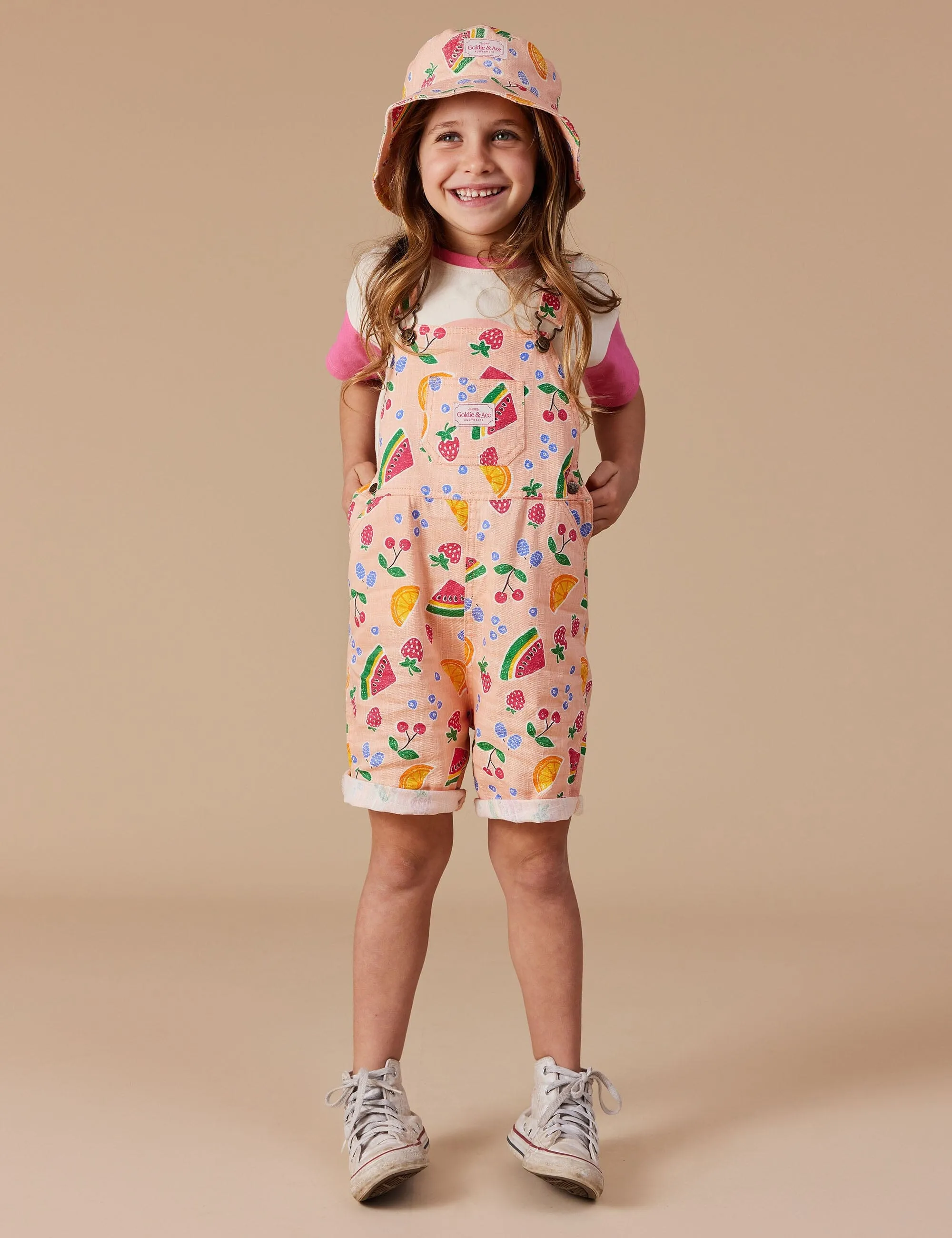 Goldie & Ace - Burton Fruit Salad Linen Overalls