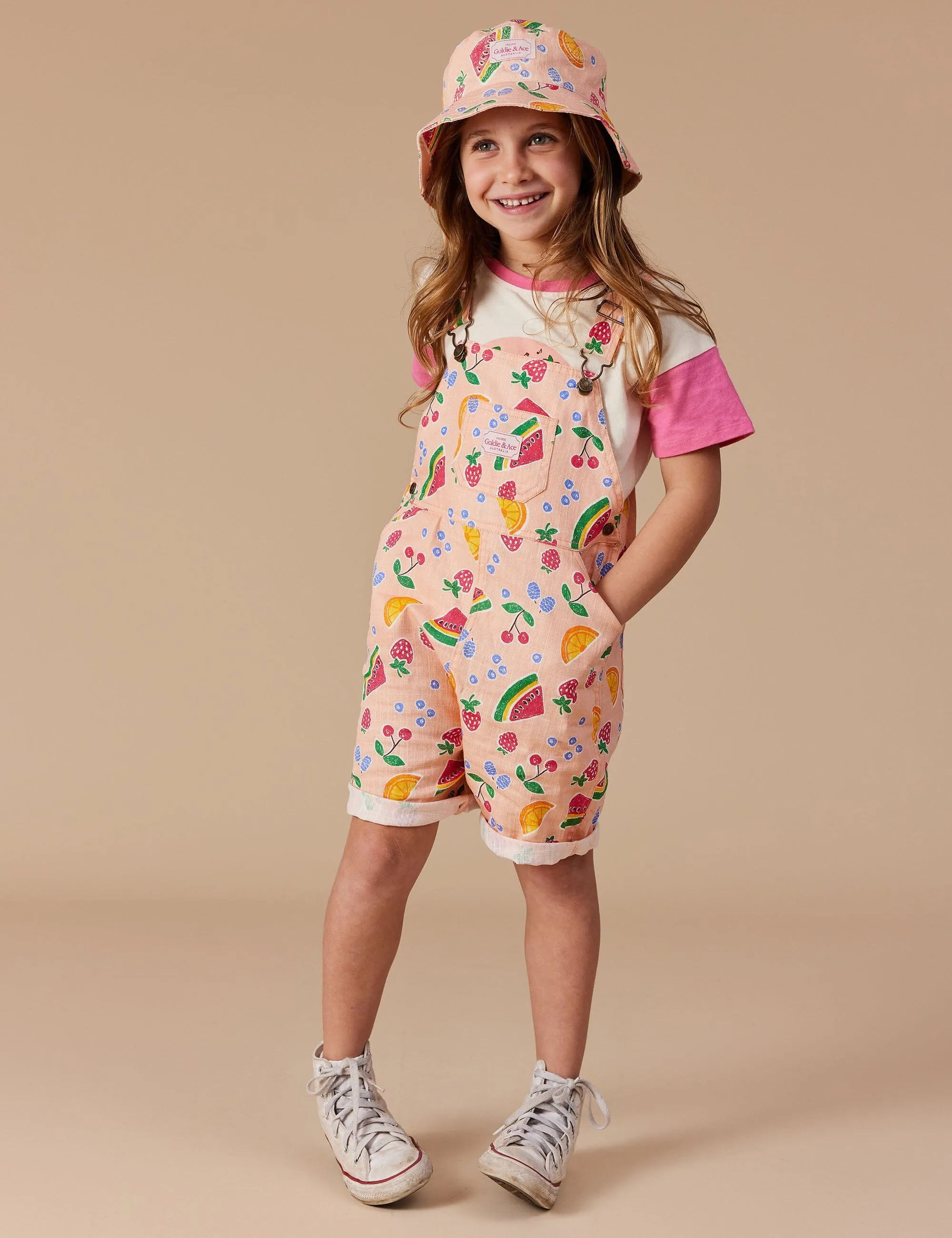 Goldie & Ace - Burton Fruit Salad Linen Overalls