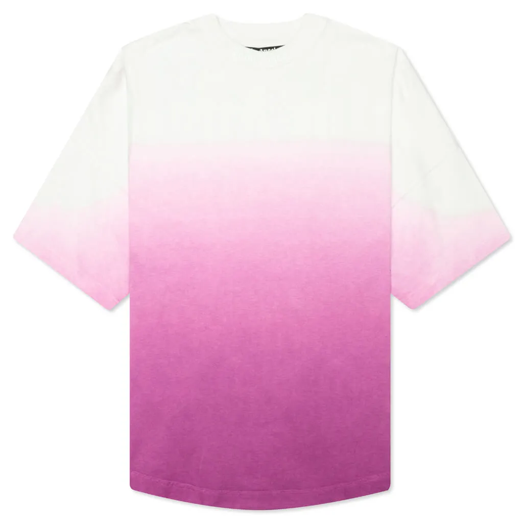 Gradient Overlogo Tee - Purple/White