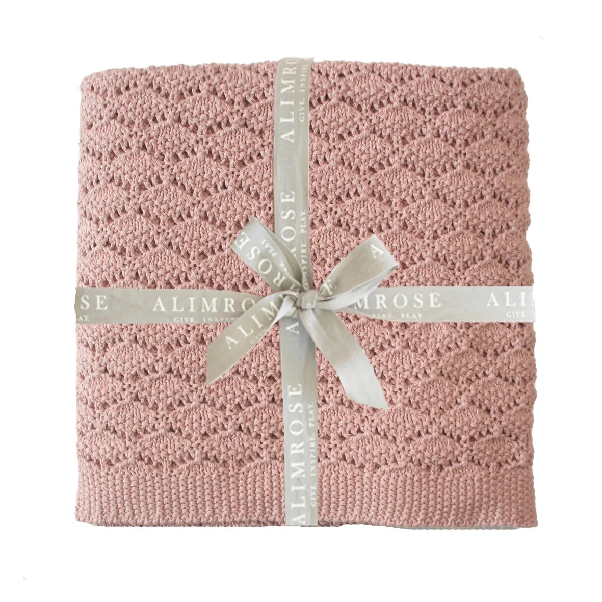 Heritage Knit Baby Blanket Petal