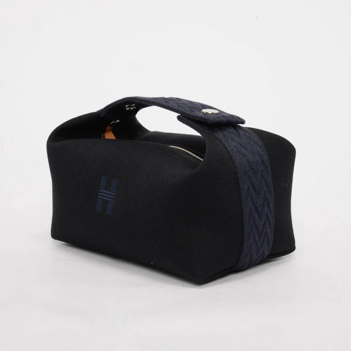 Hermes Black Canvas Bride-A-Brac Small Case