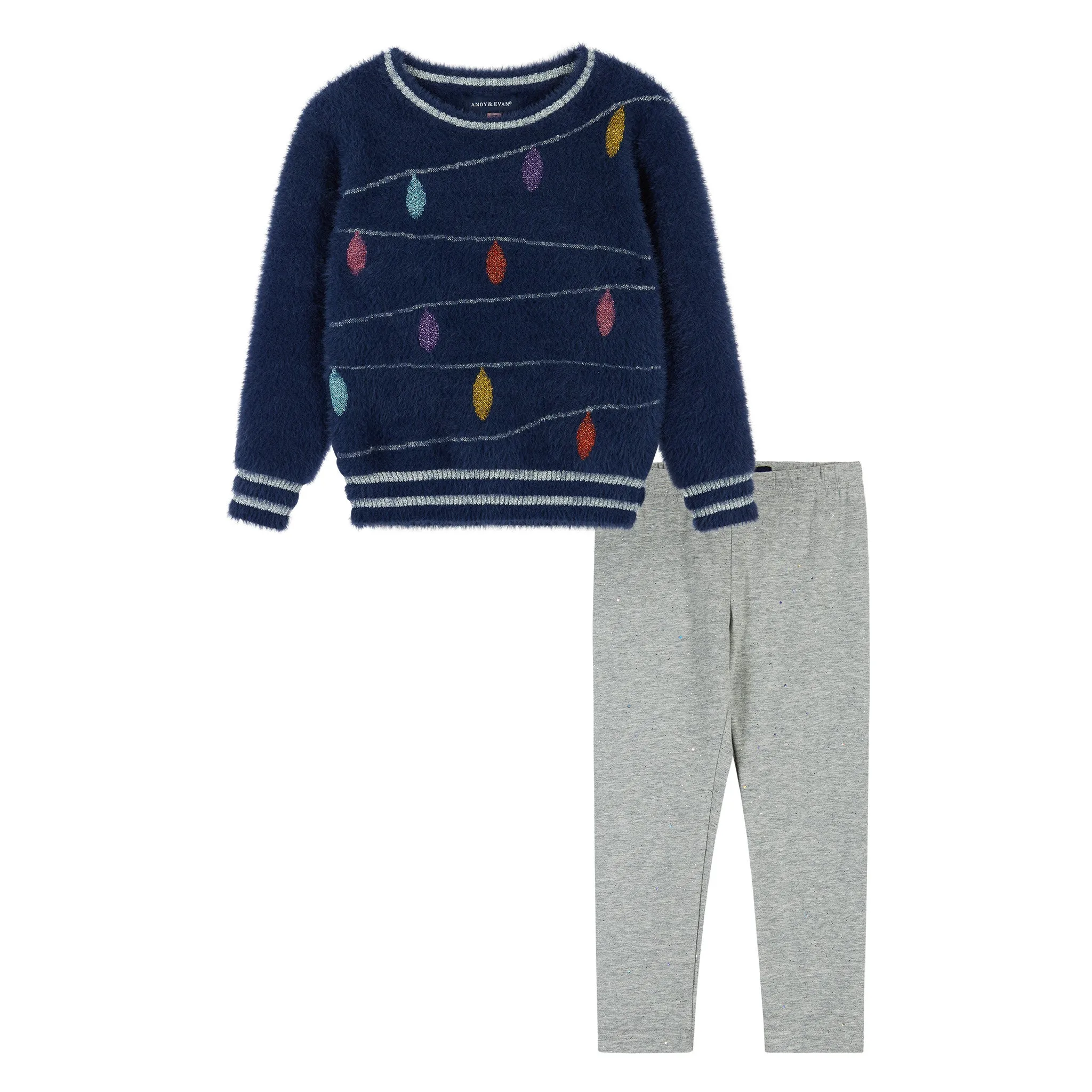 Holiday Lights Sweater & Leggings Set  | Navy