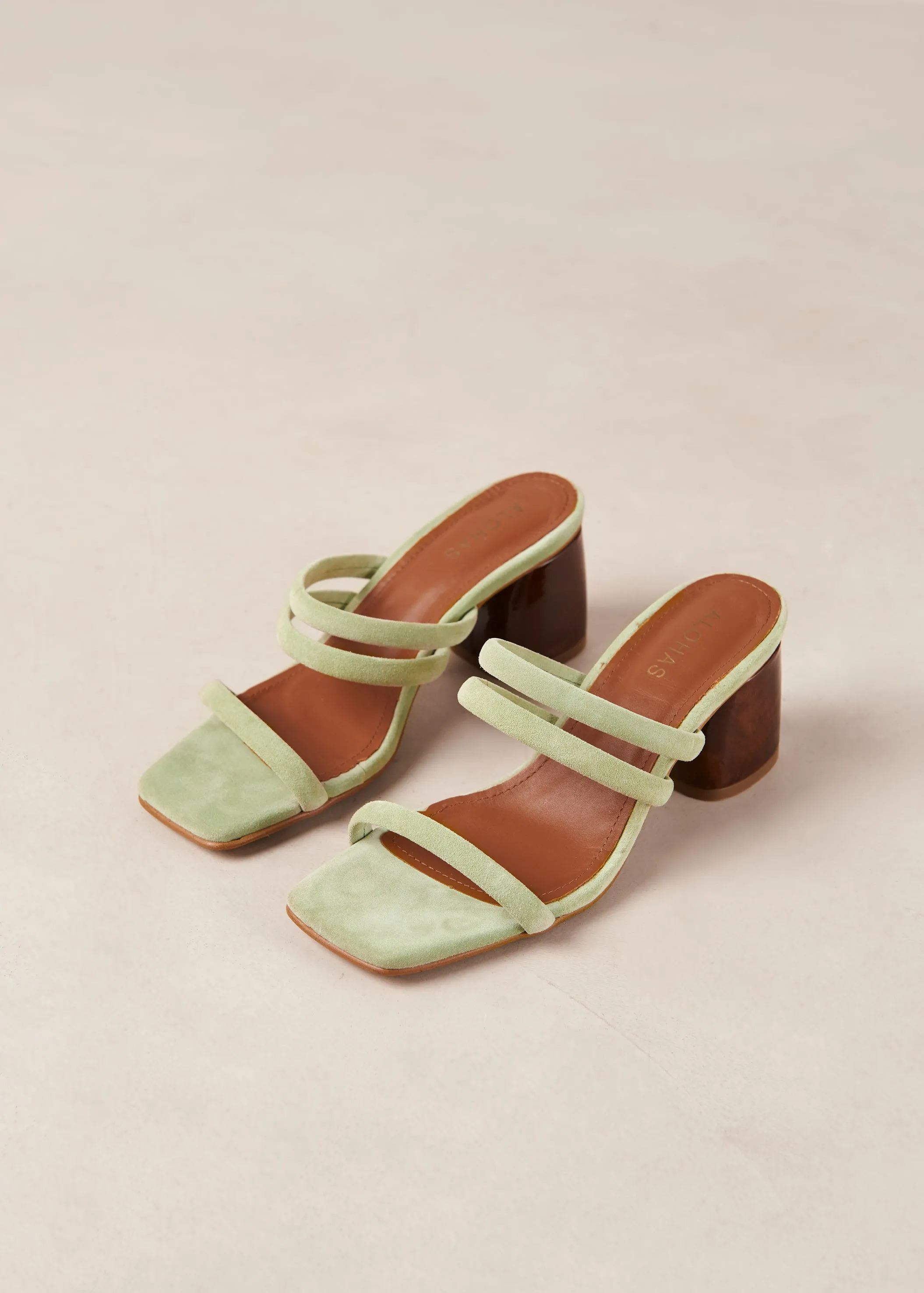 Indiana Mint Leather Sandals