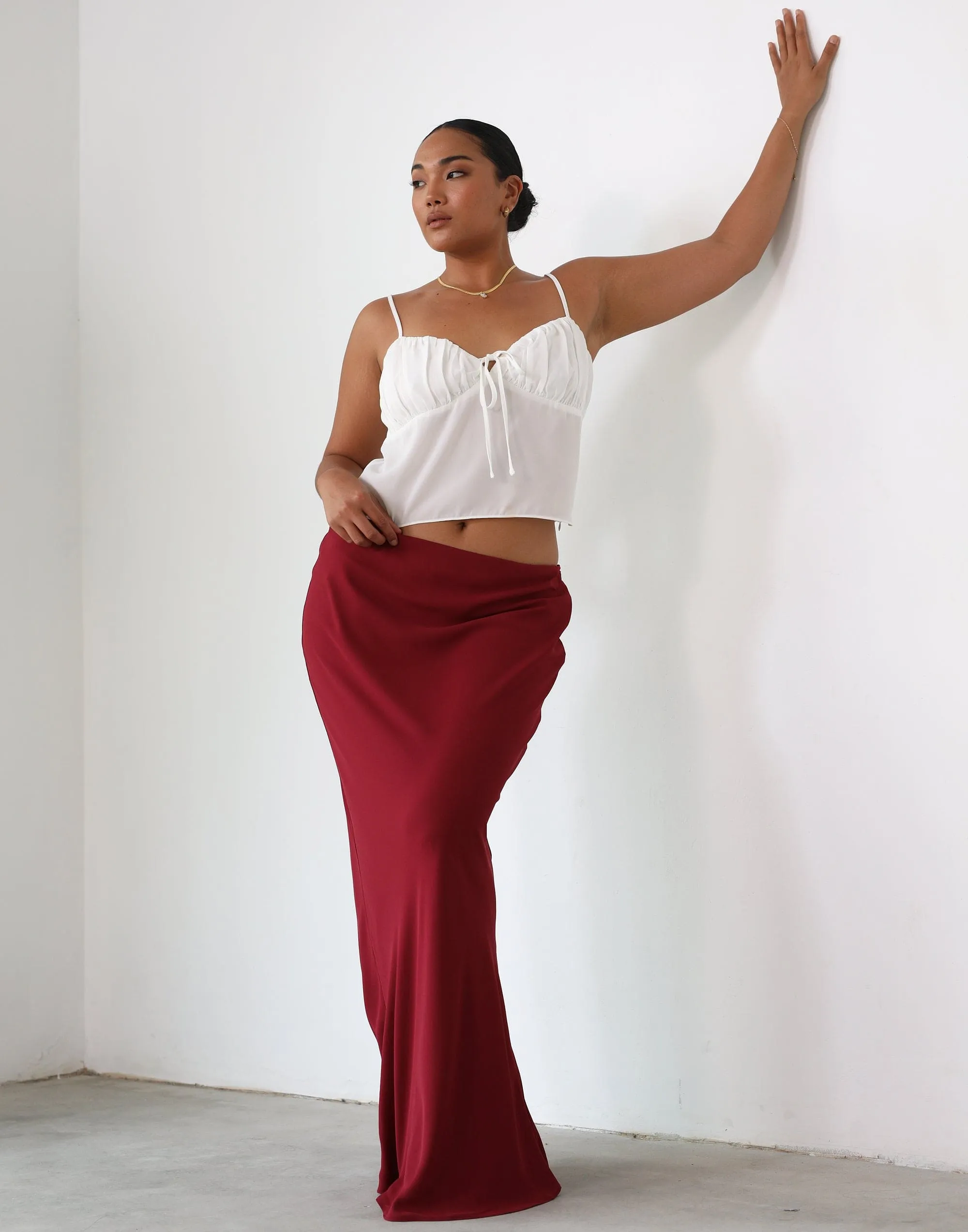 Isla Maxi Skirt (Merlot)