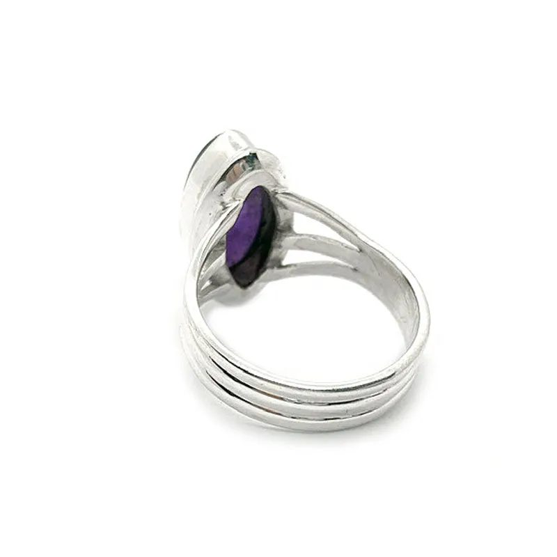 June Amethyst Gemstone Bohemian Ring