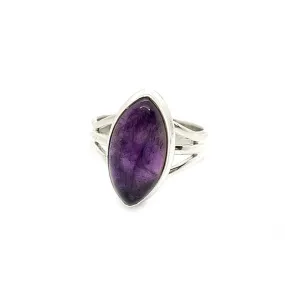 June Amethyst Gemstone Bohemian Ring