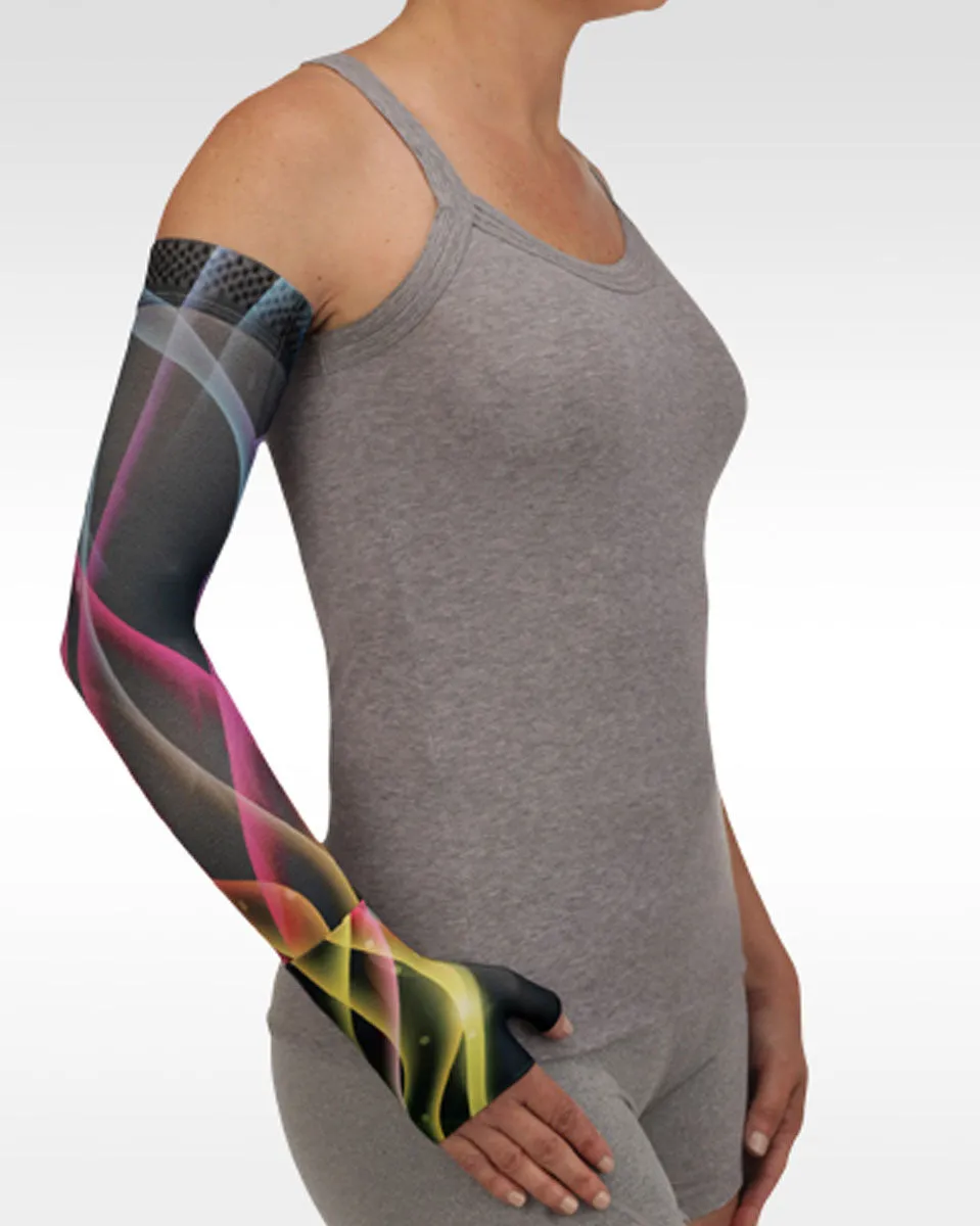 Juzo Soft 2001CG Print Series Armsleeves 20-30mmHg w/ Silicone Top Band - New Patterns - 1