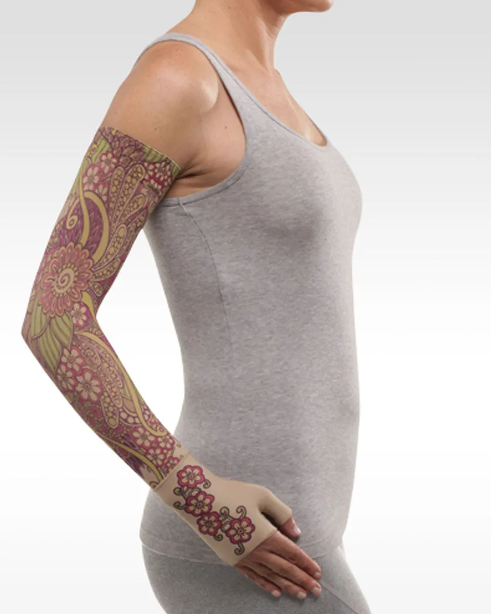 Juzo Soft 2001CG Print Series Armsleeves 20-30mmHg w/ Silicone Top Band - New Patterns - 1