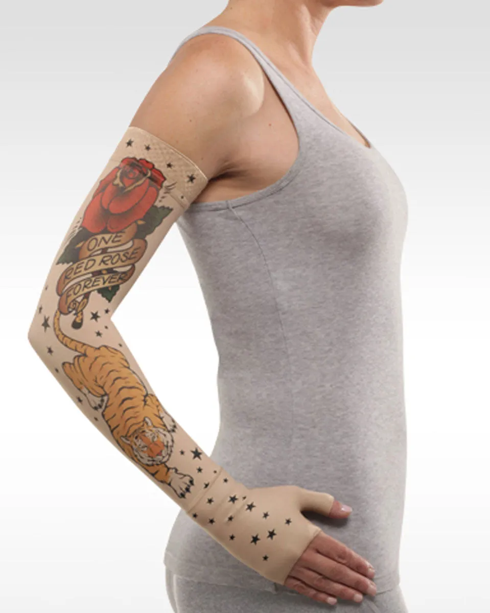 Juzo Soft 2001CG Print Series Armsleeves 20-30mmHg w/ Silicone Top Band - New Patterns - 1