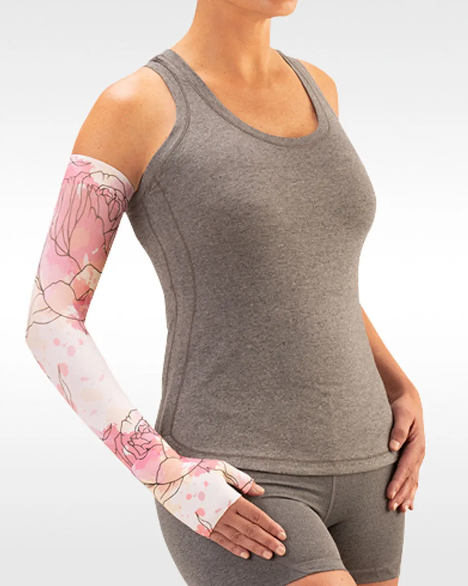 Juzo Soft 2001CG Print Series Armsleeves 20-30mmHg w/ Silicone Top Band - New Patterns - 1