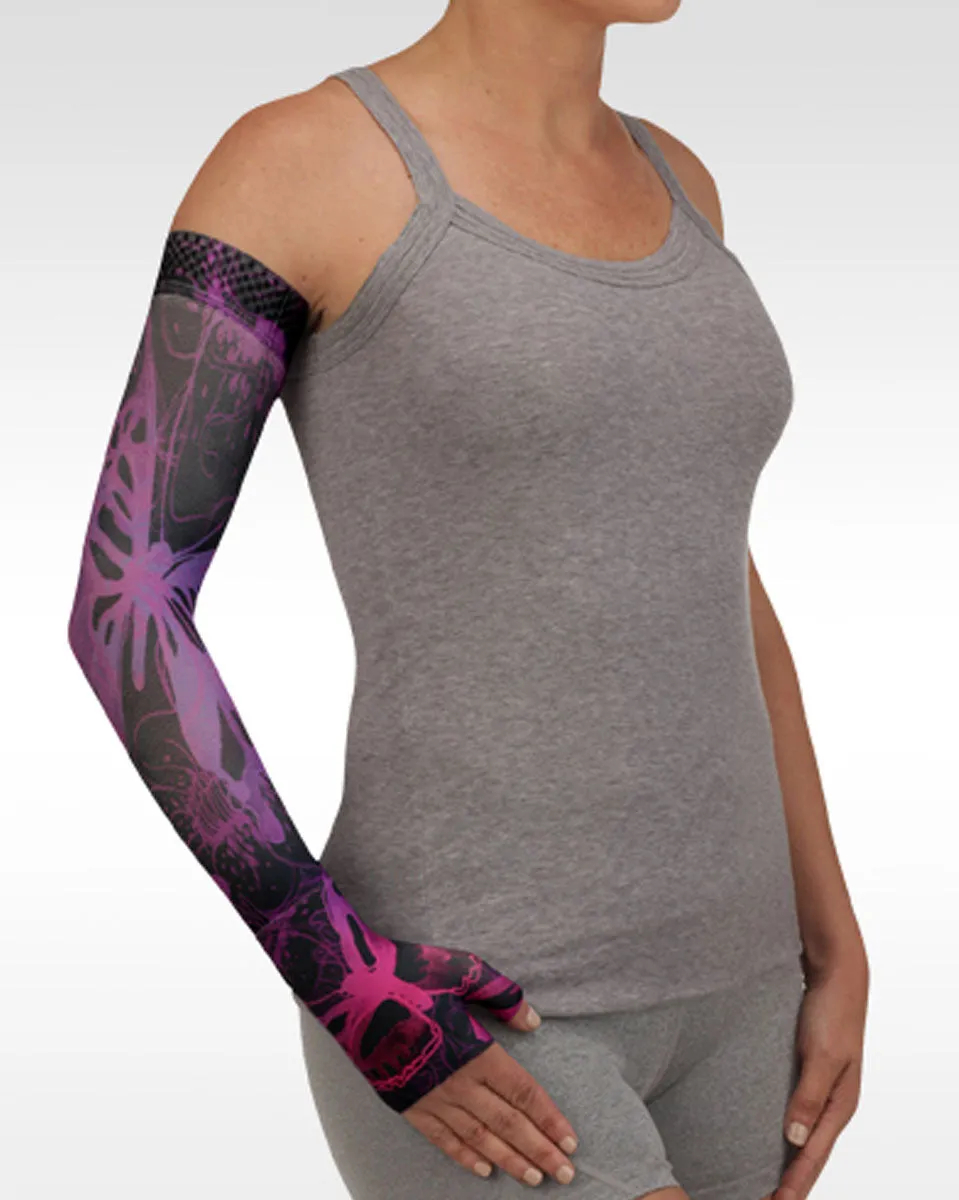 Juzo Soft 2001CG Print Series Armsleeves 20-30mmHg w/ Silicone Top Band - New Patterns - 1