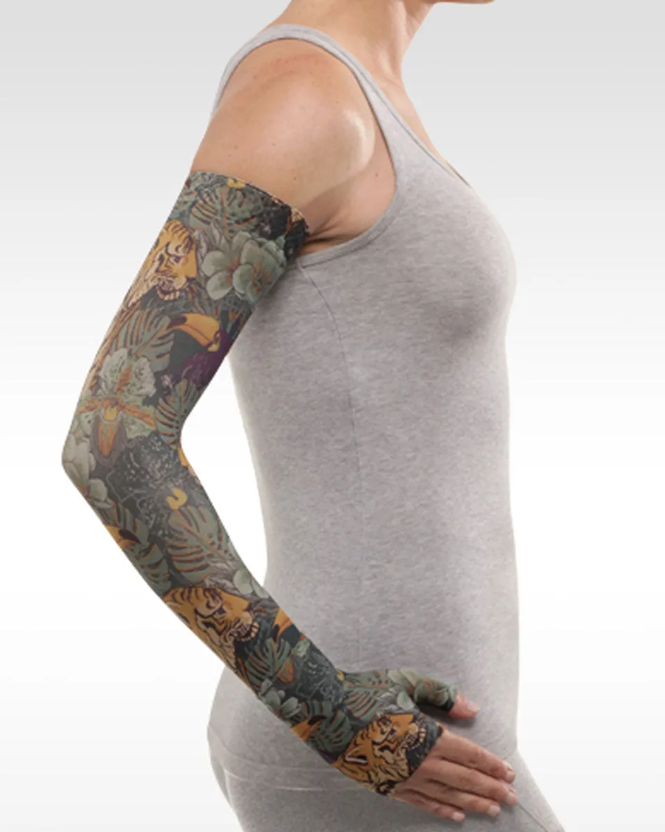 Juzo Soft 2001CG Print Series Armsleeves 20-30mmHg w/ Silicone Top Band - New Patterns - 1