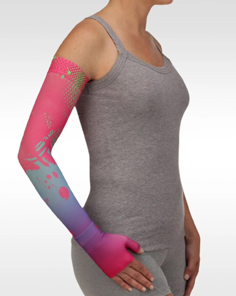 Juzo Soft 2001CG Print Series Armsleeves 20-30mmHg w/ Silicone Top Band - New Patterns - 1