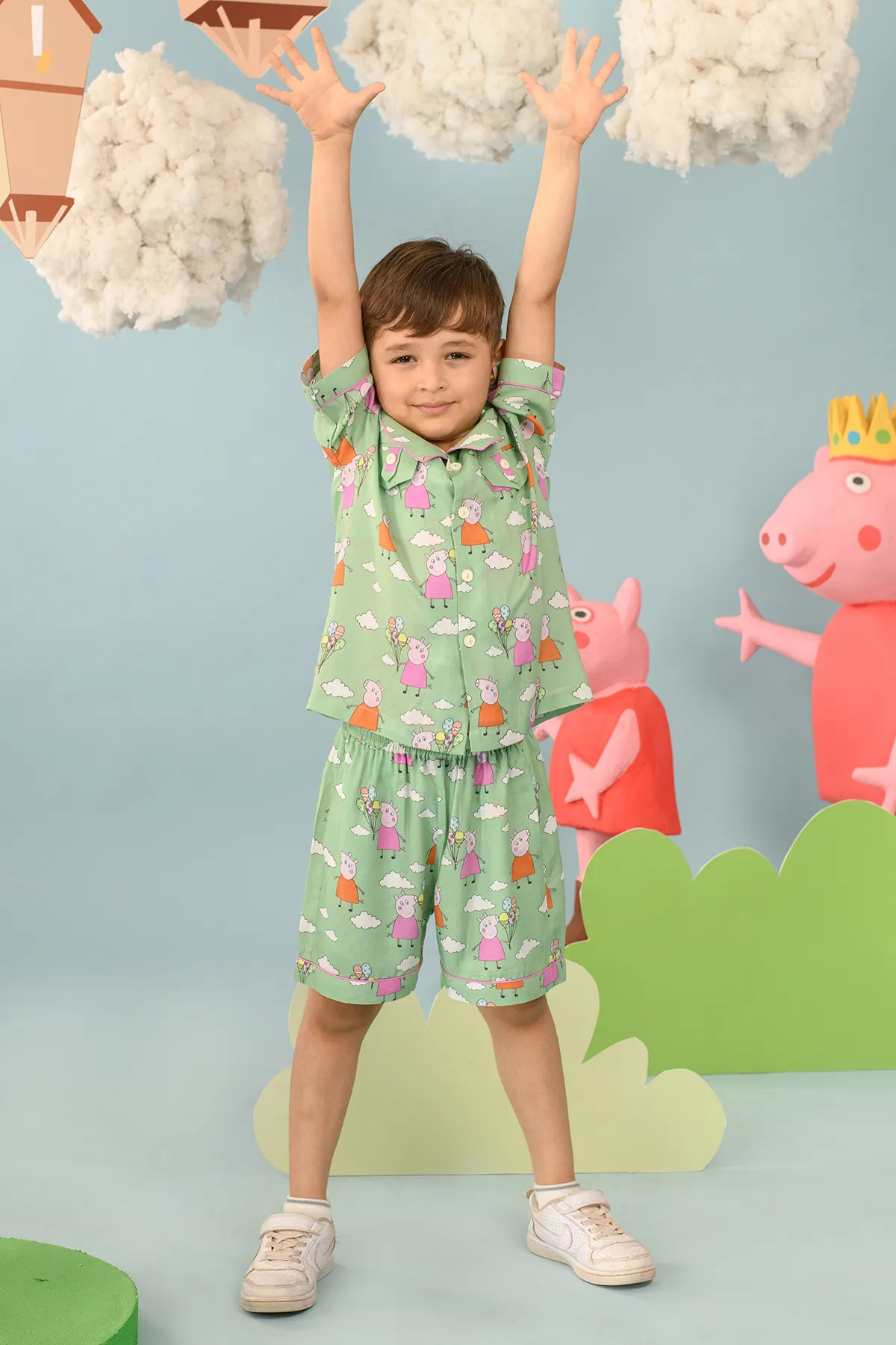 Kelly- Peppa Pig Shorts Set For Boys