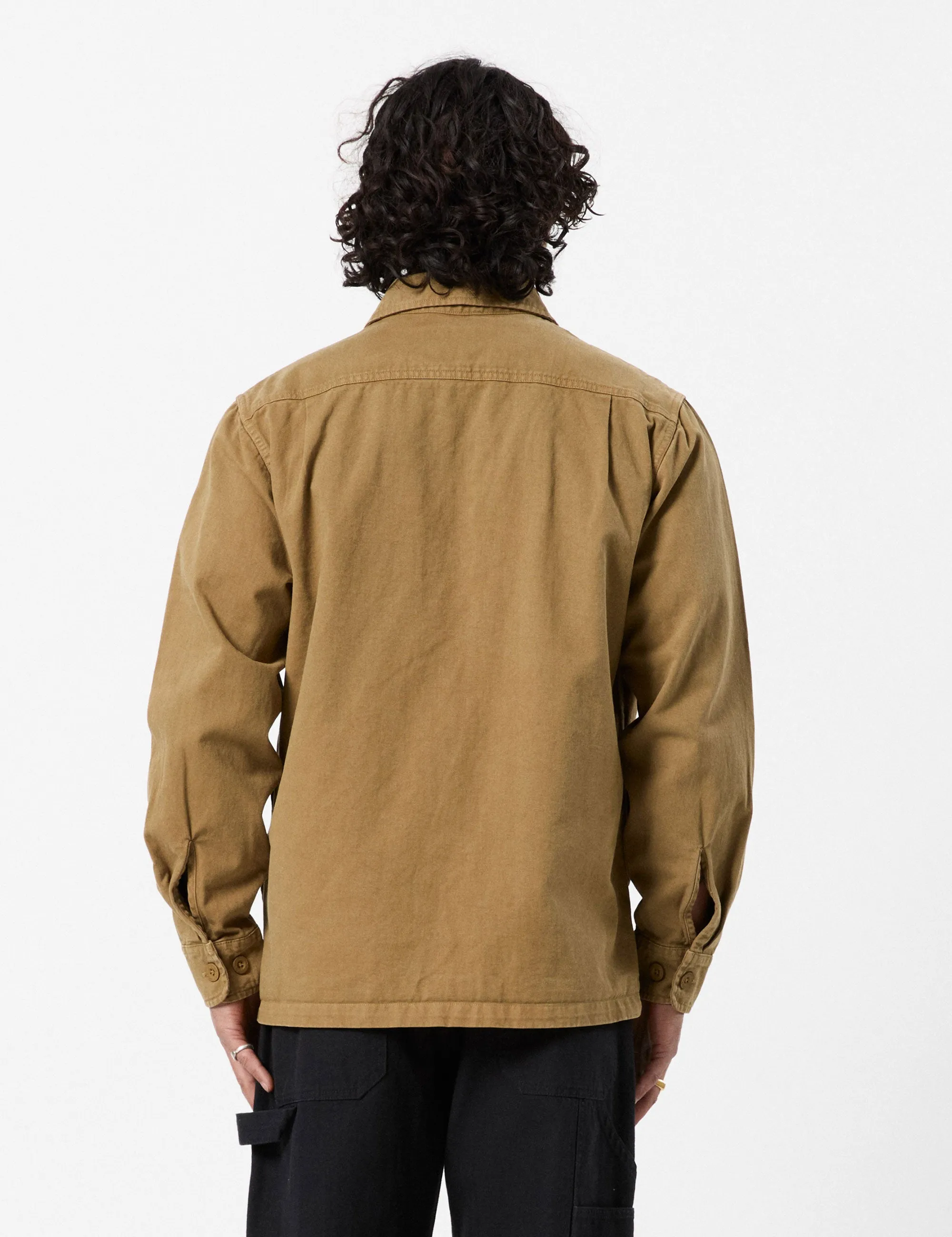 Koi Stitched Overshirt - Camel