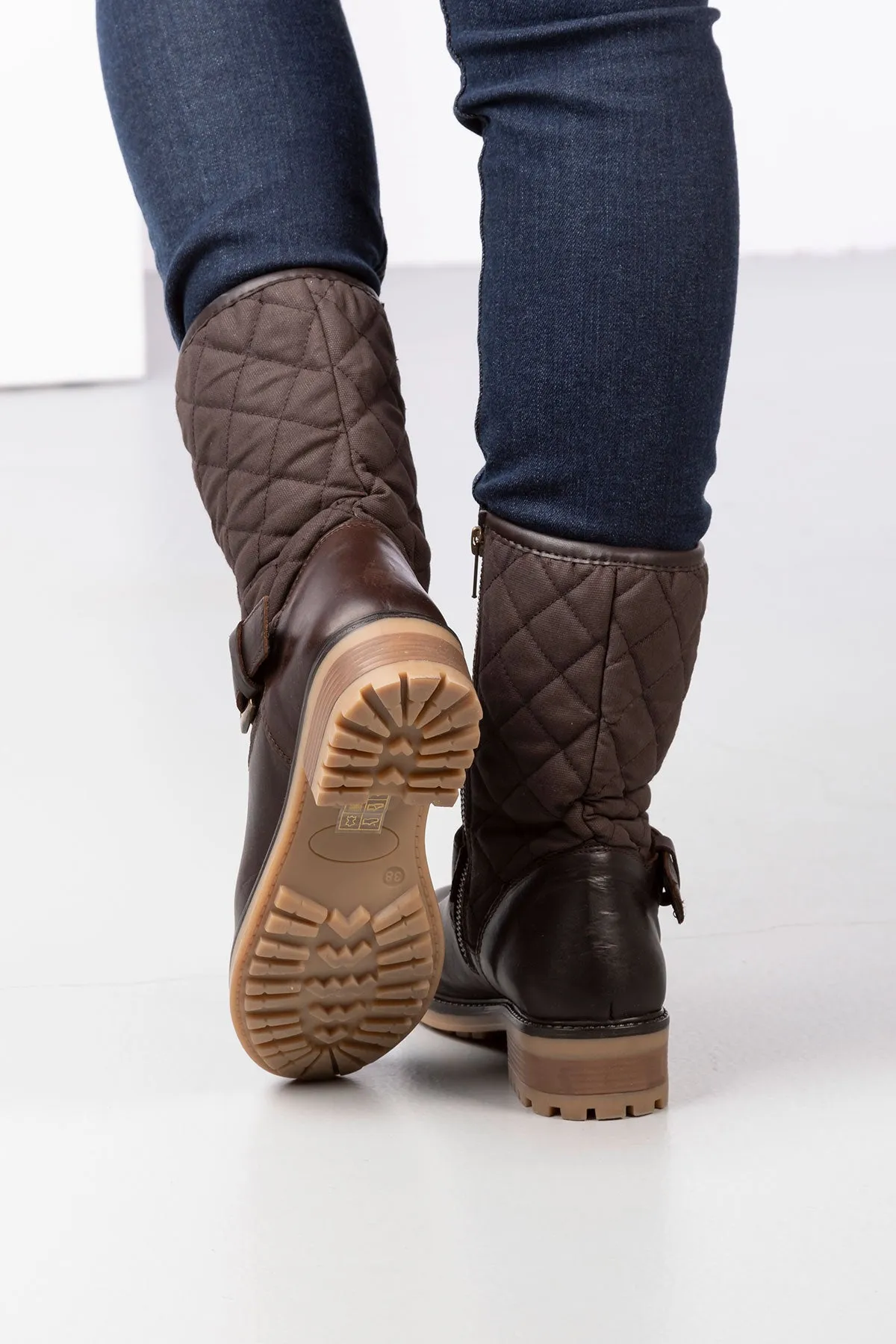 Ladies Hutton Quilted Short Boots