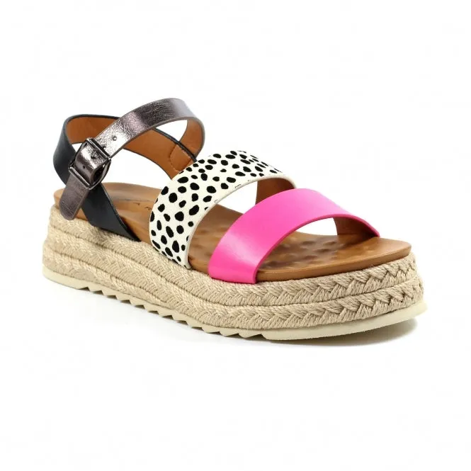 Ladies Lunar Sandals Pink/Multi Chunky Summer Fuchsia sale