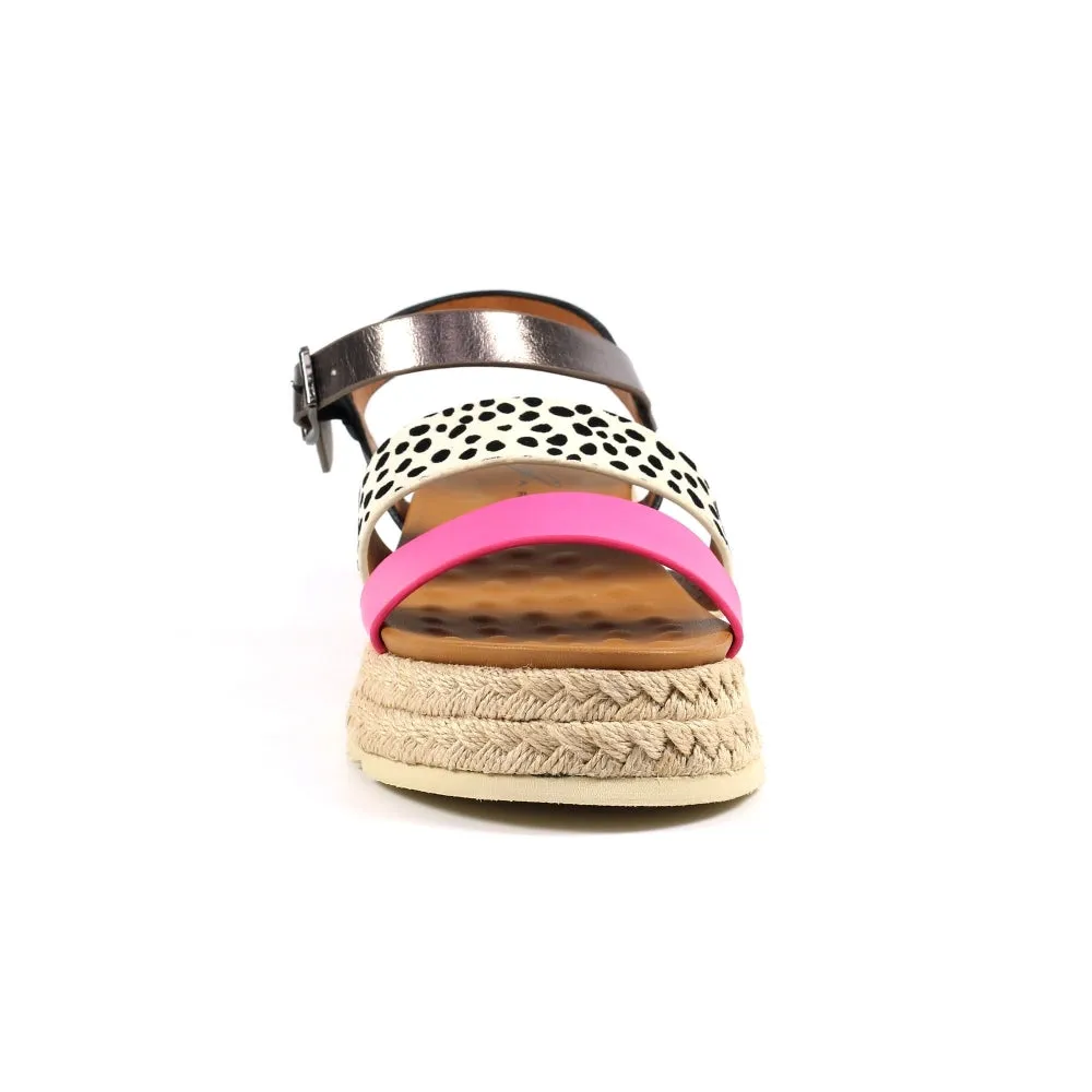 Ladies Lunar Sandals Pink/Multi Chunky Summer Fuchsia sale