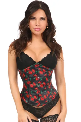 Lavish Rose Floral Underbust Corset