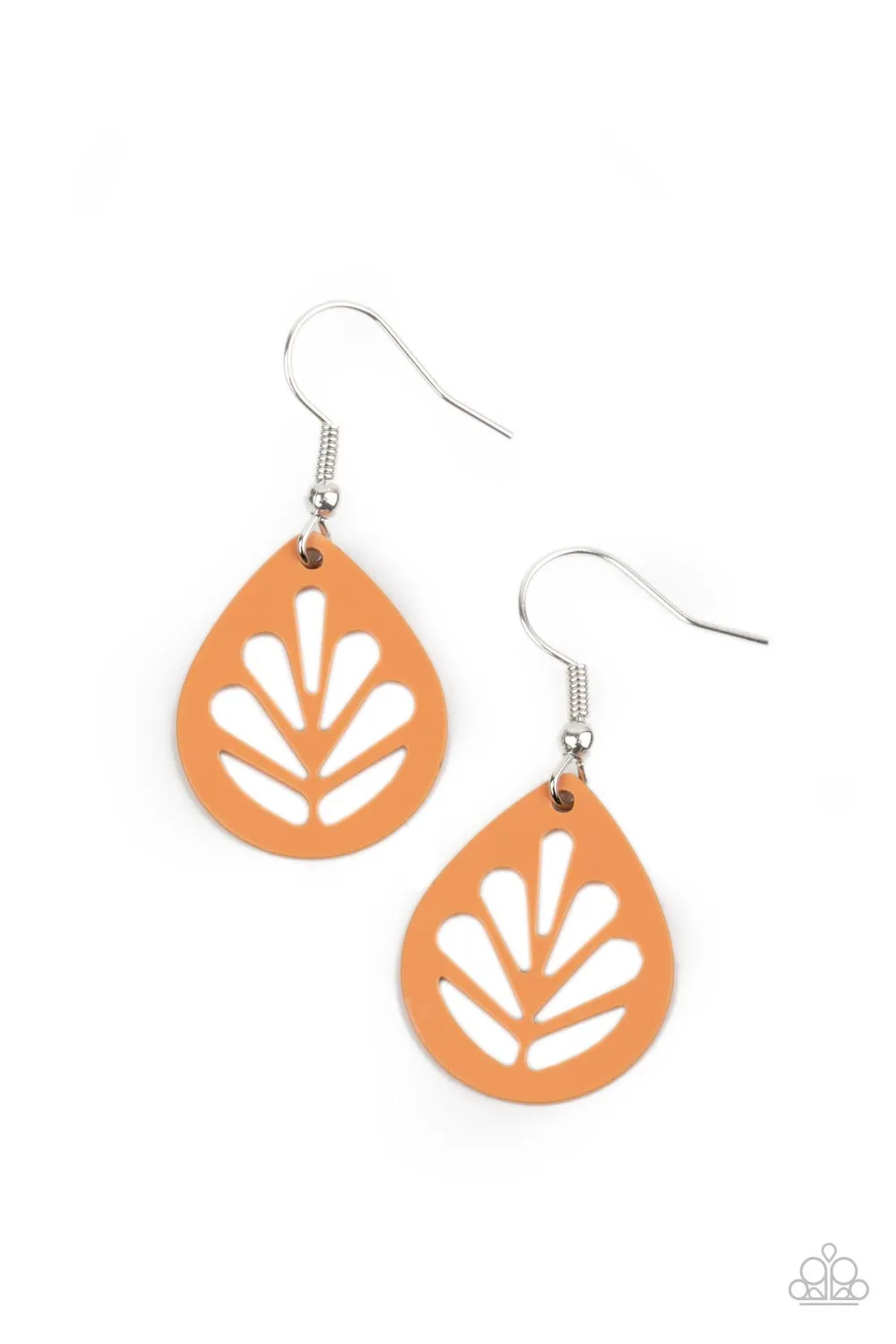 LEAF Yourself Wide Open - Orange Earring