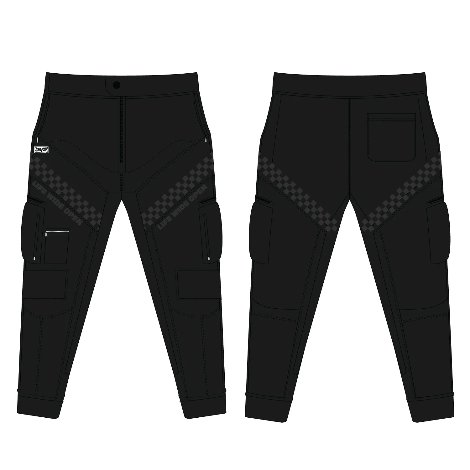 Life Wide Open Black Hybrid Pants