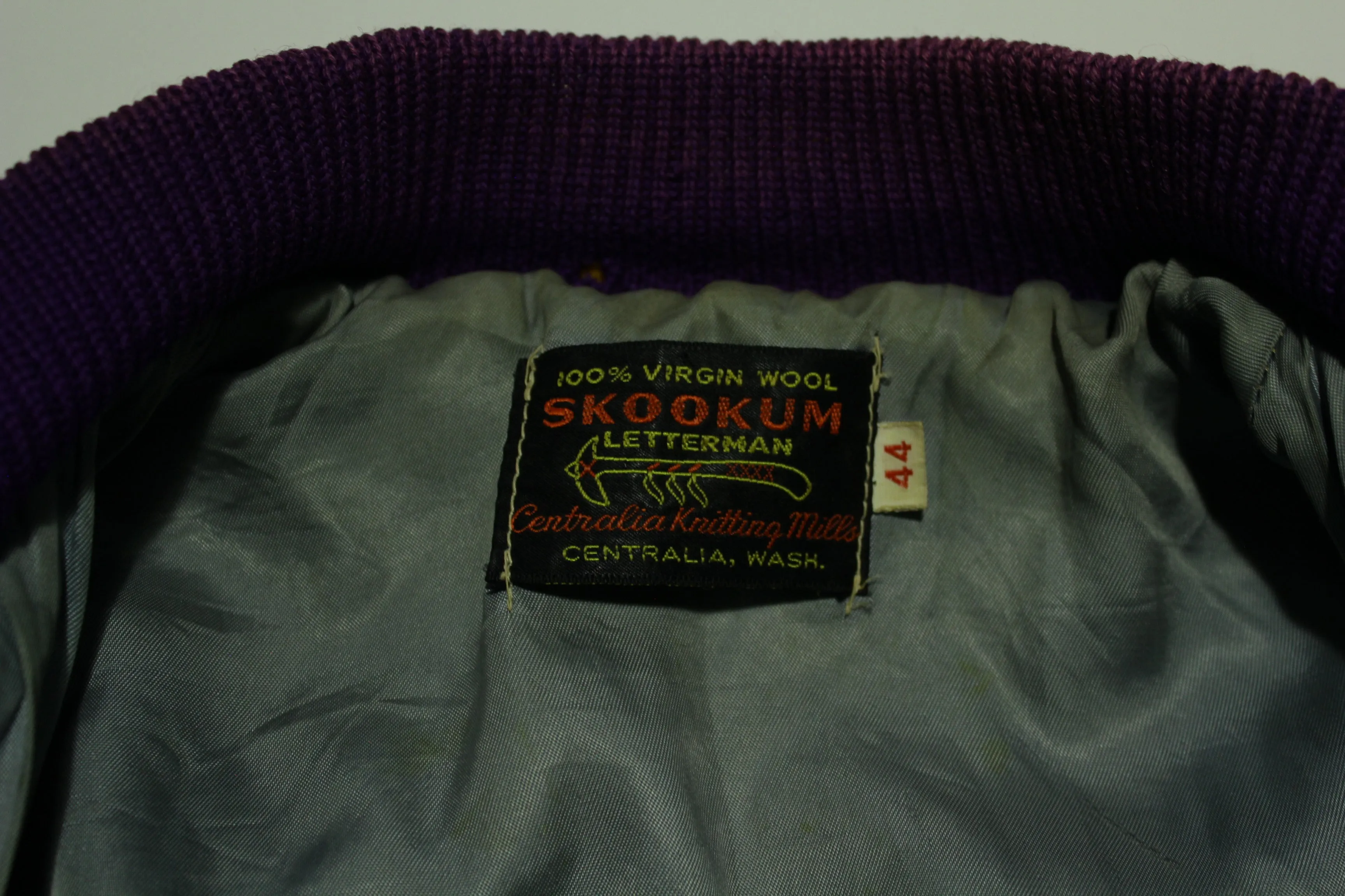 Los Angeles LA Lakers Vintage Skookum 70's Letterman's Bomber Jacket