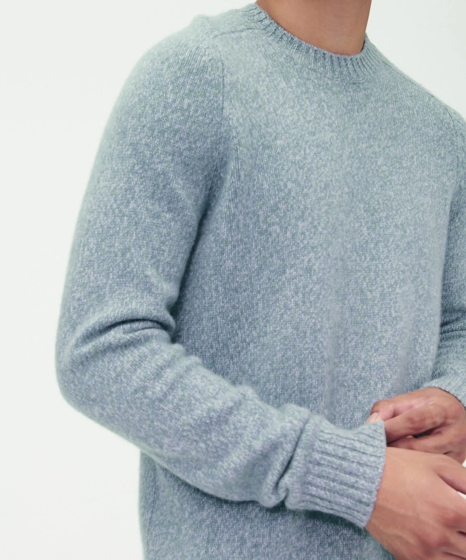 Marled Reclaimed Cashmere Crewneck Sweater