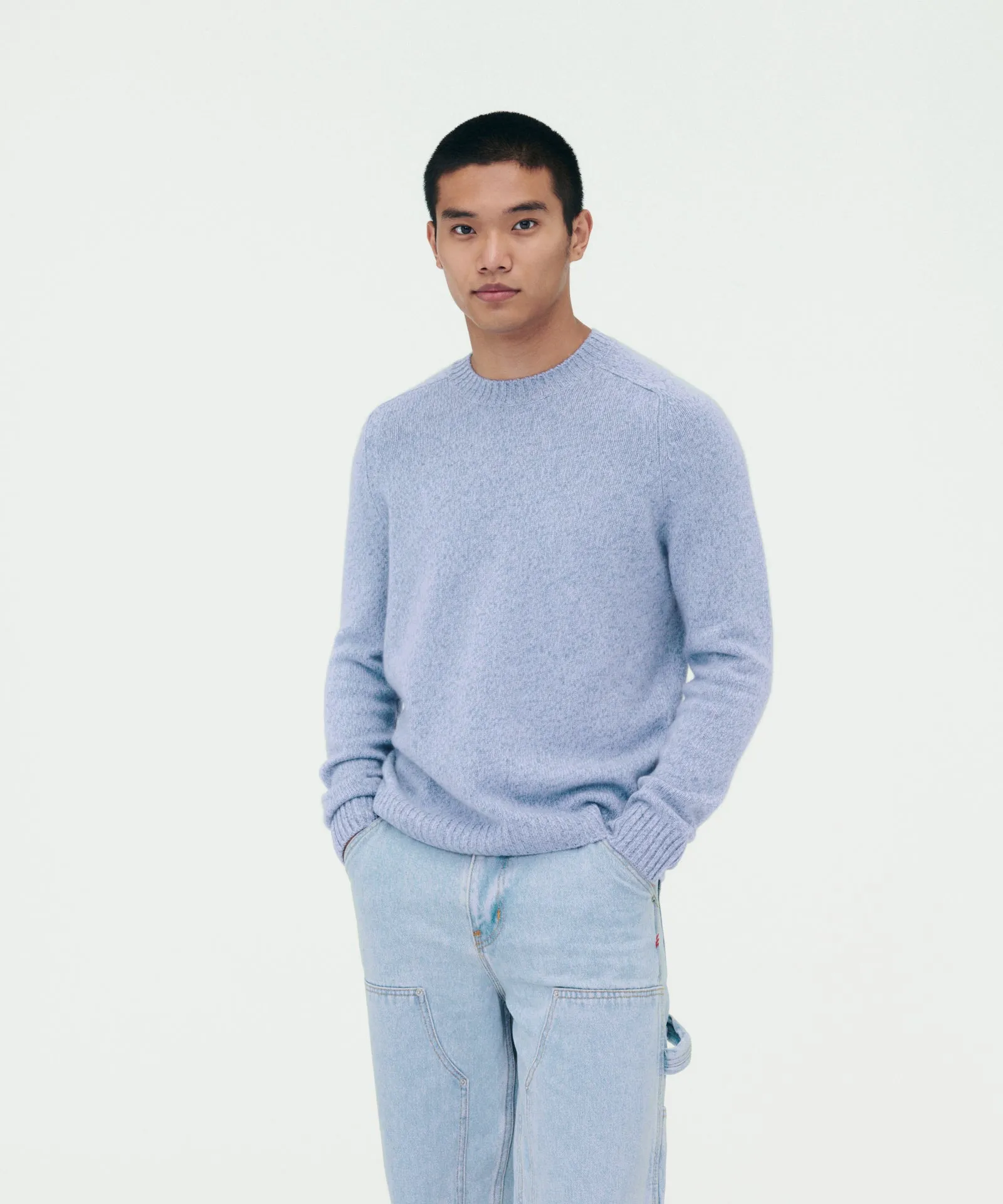 Marled Reclaimed Cashmere Crewneck Sweater