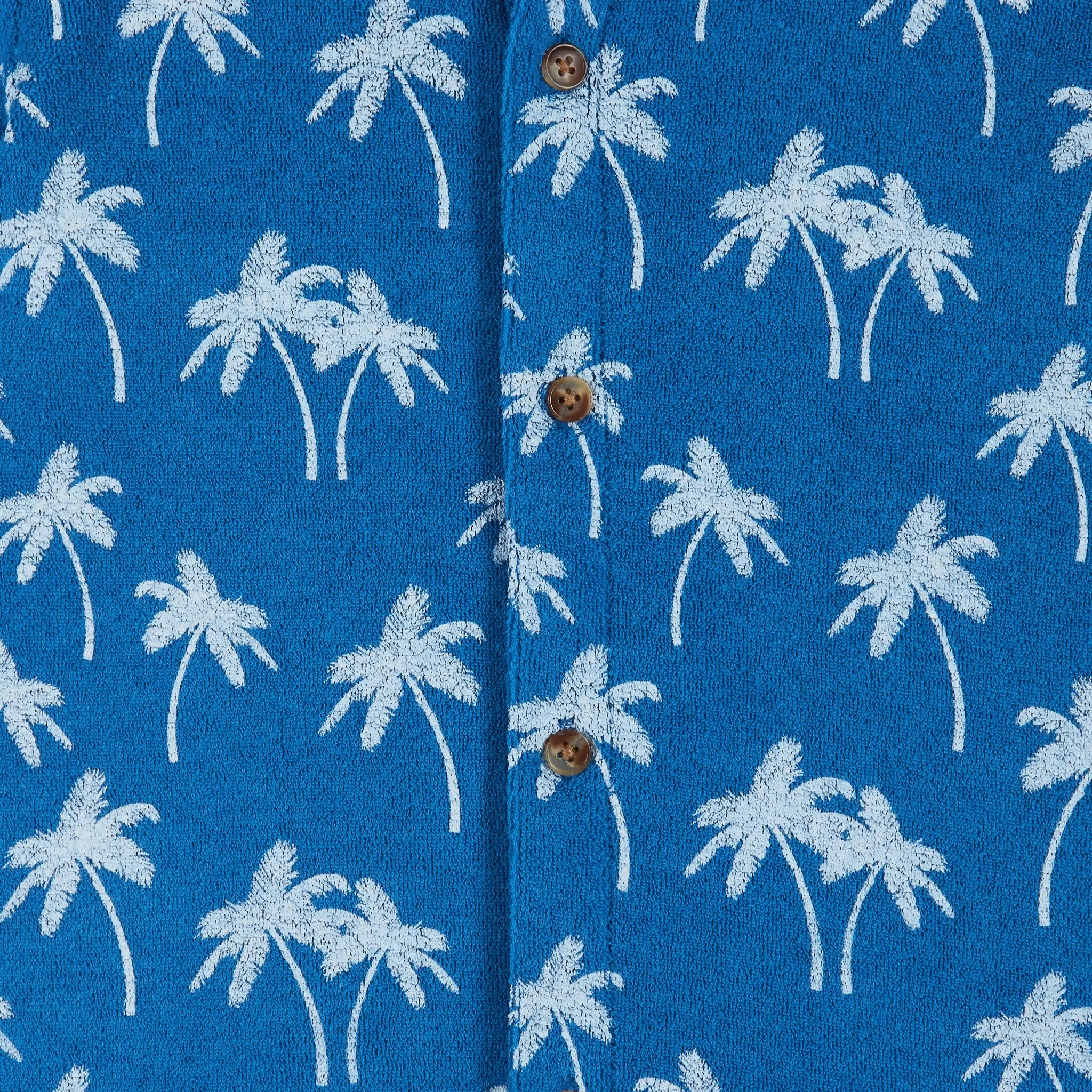 Matching Terry Set | Blue Palm Tree