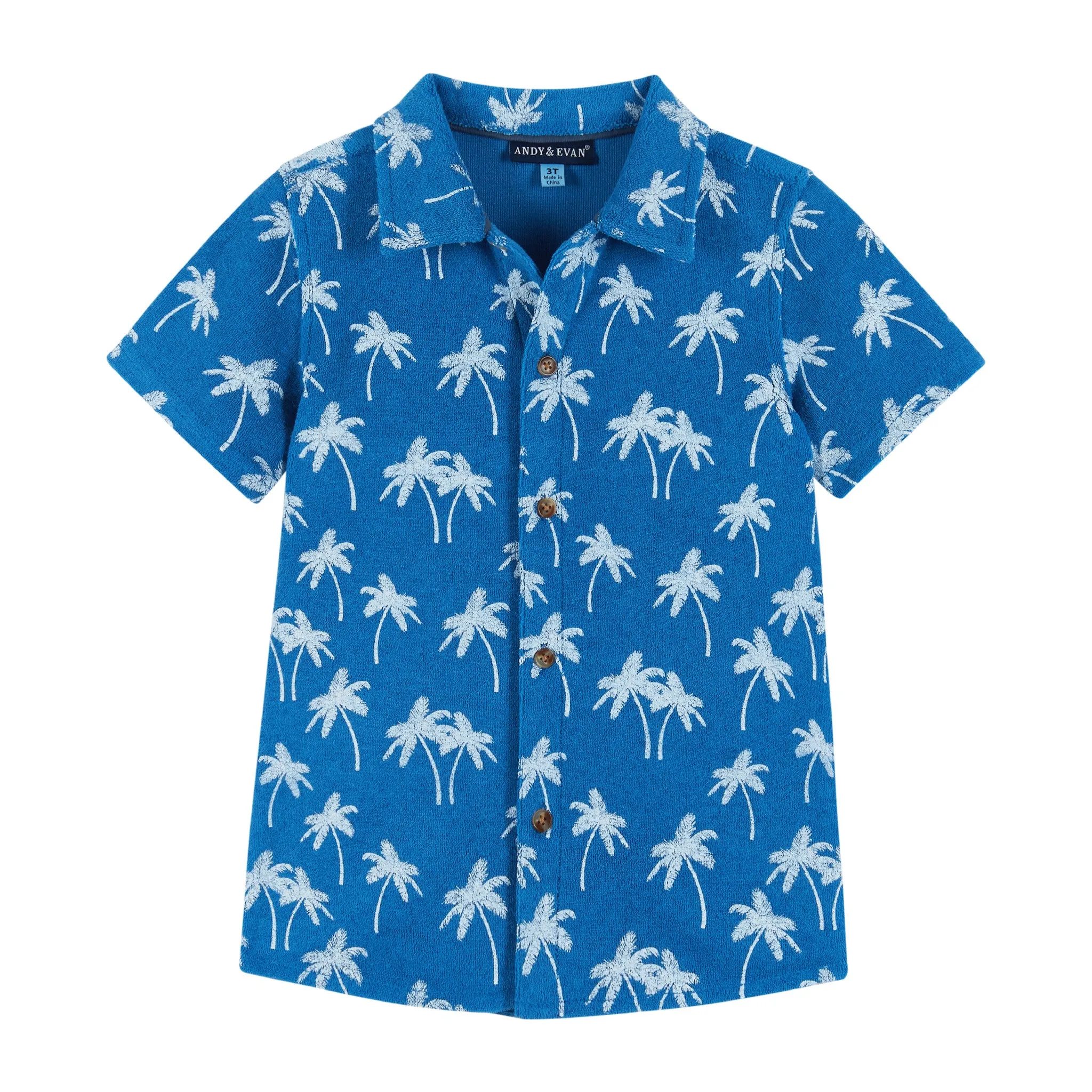 Matching Terry Set | Blue Palm Tree