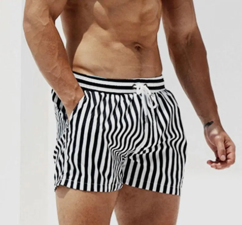 Men Striped Swimwear