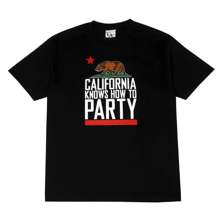 Mens Cali Party T-Shirt Black