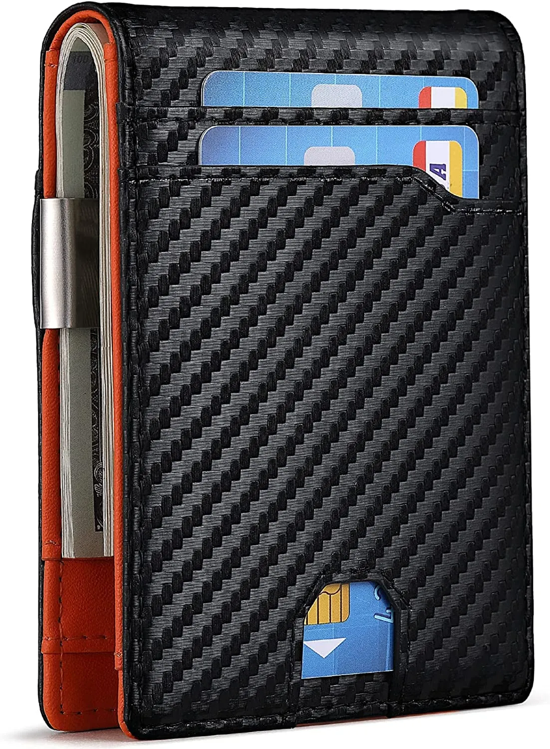 Mens Wallet with Airtag Slot and Money Clip