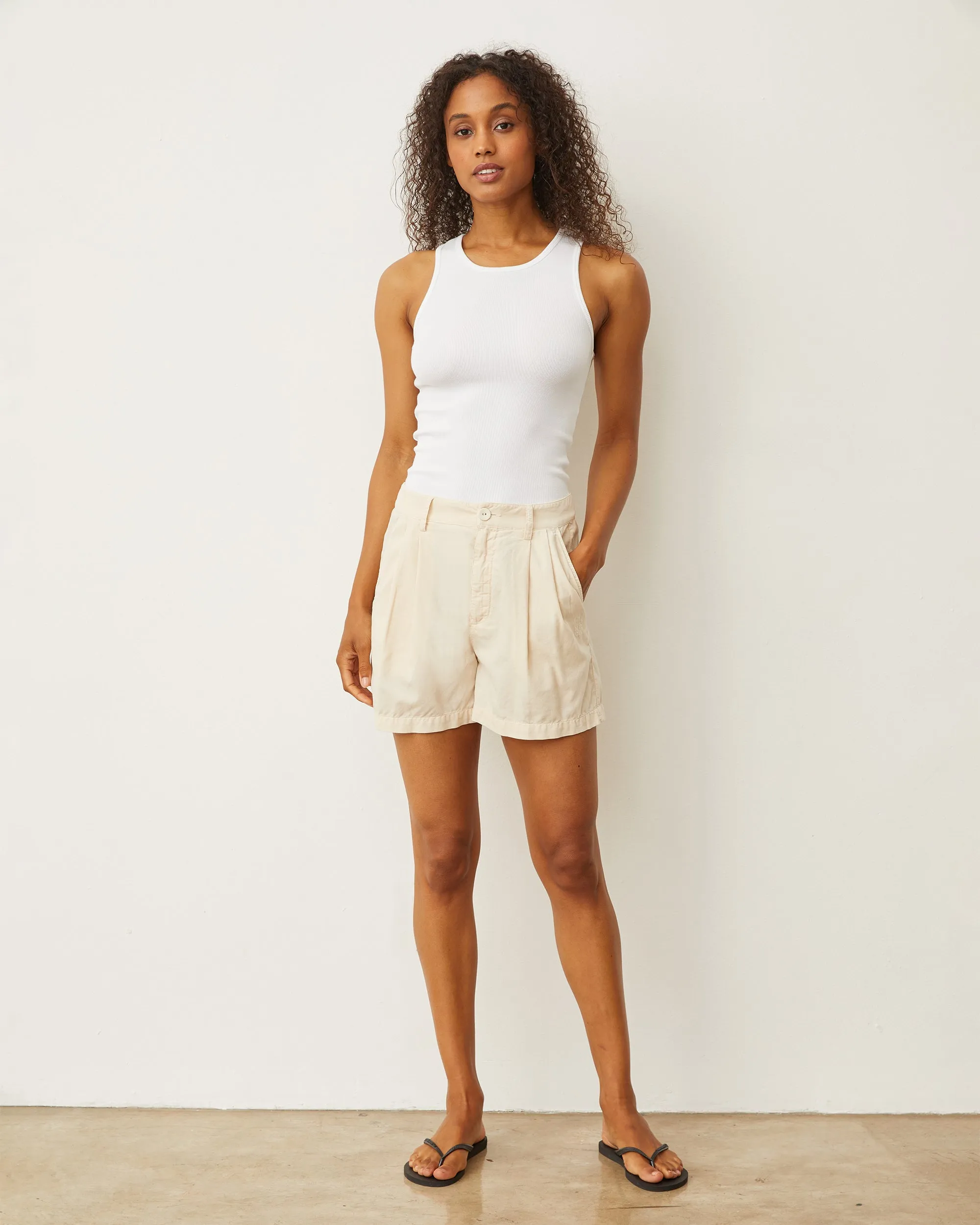 Mini Corduroy Pleated Shorts