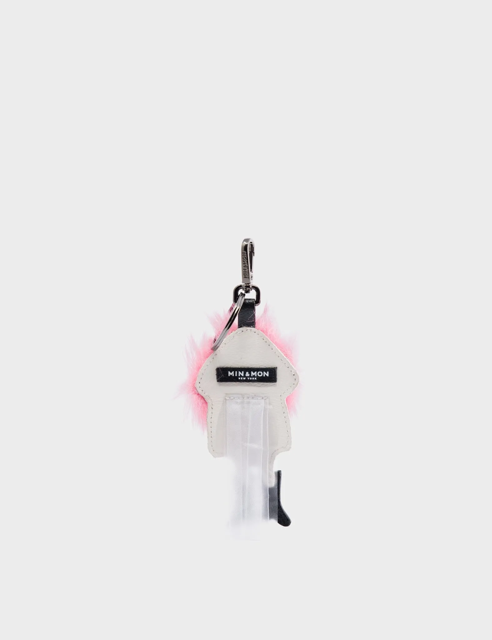 Monster Charm - Pink Synthetic Fur and Black Leather Boots