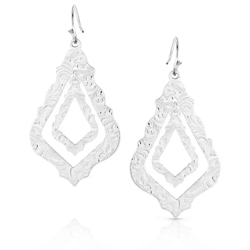 Montana Silversmiths Western Two-Step Teardrop Earrings