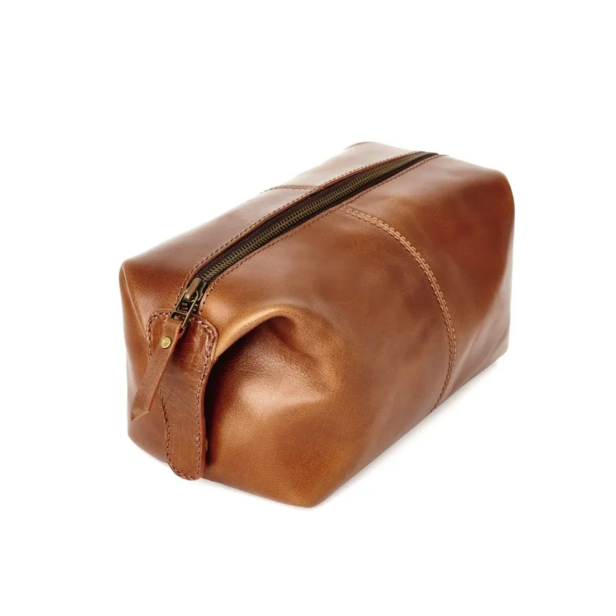 No.1 Dad Leather Wash Bag