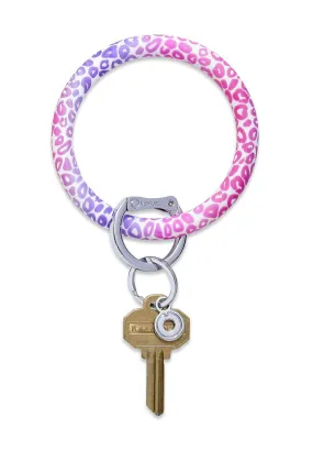 O-Venture Silicone Key Ring Pink Cheetah