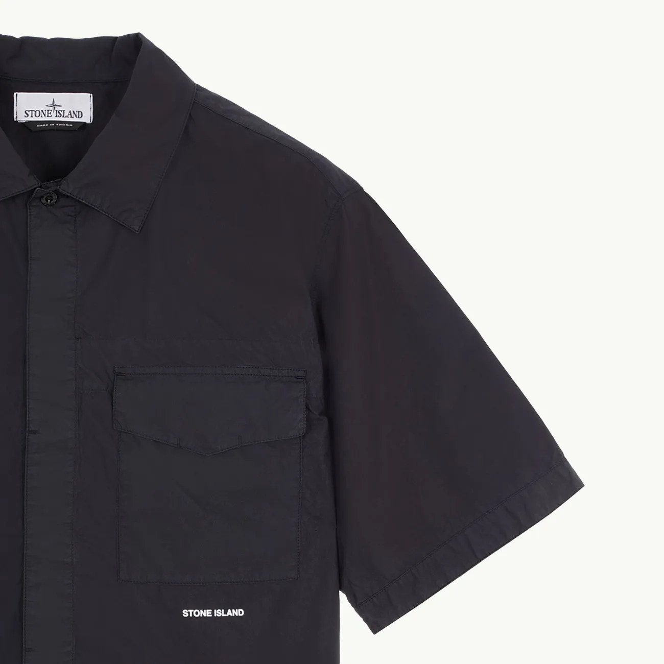 Overshirt SS Chest Logo Button Down - Navy 2080