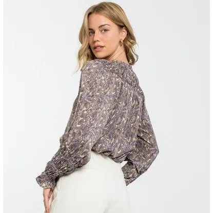 Paige Long Sleeve Print THML Top -SALE