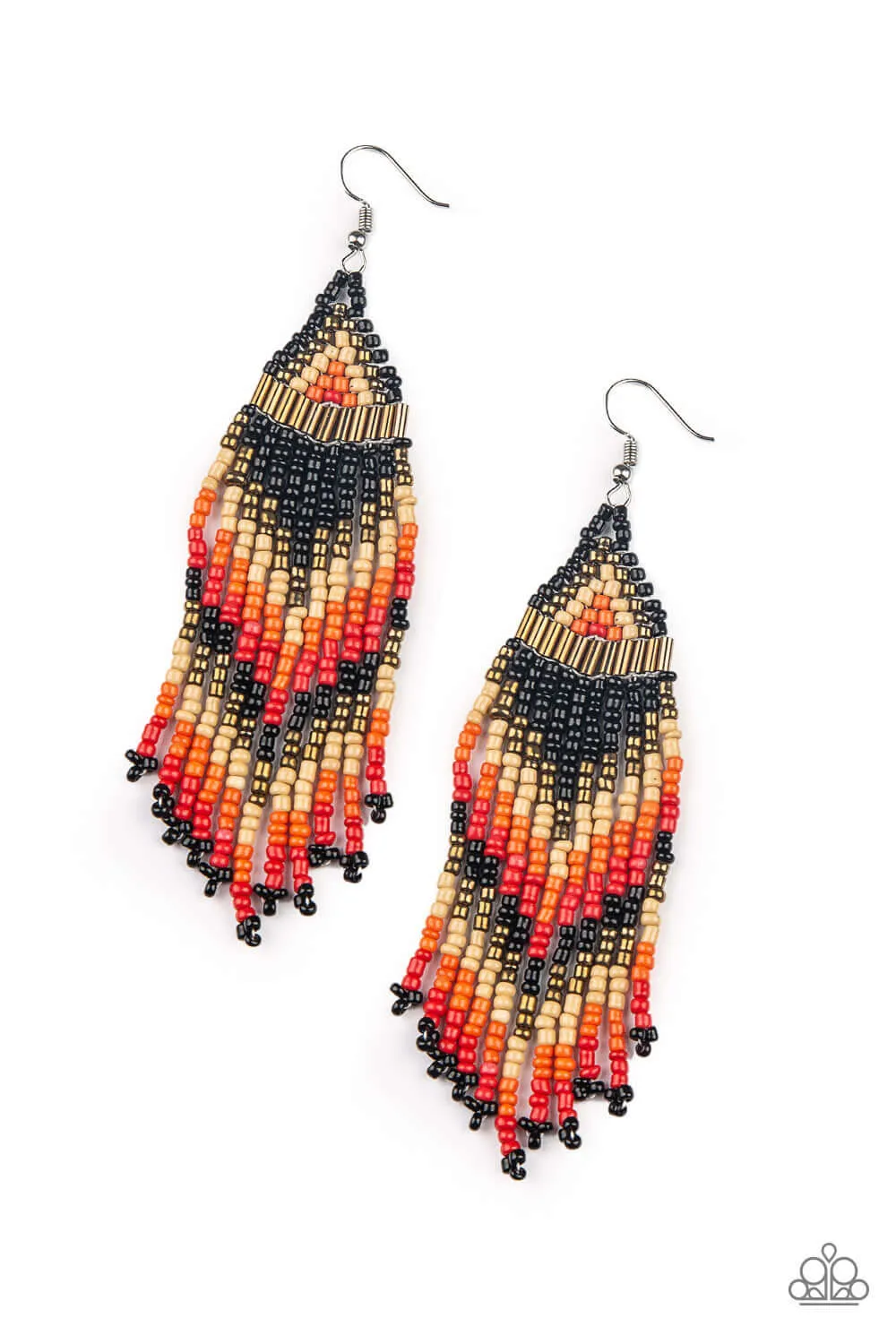 Paparazzi Accessories  - Colors Of The Wind #E160 Peg - Black Earrings