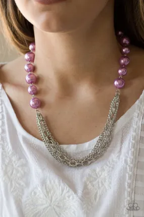 Paparazzi Accessories  - Runaway Bridesmaid #L813 - Purple Necklace