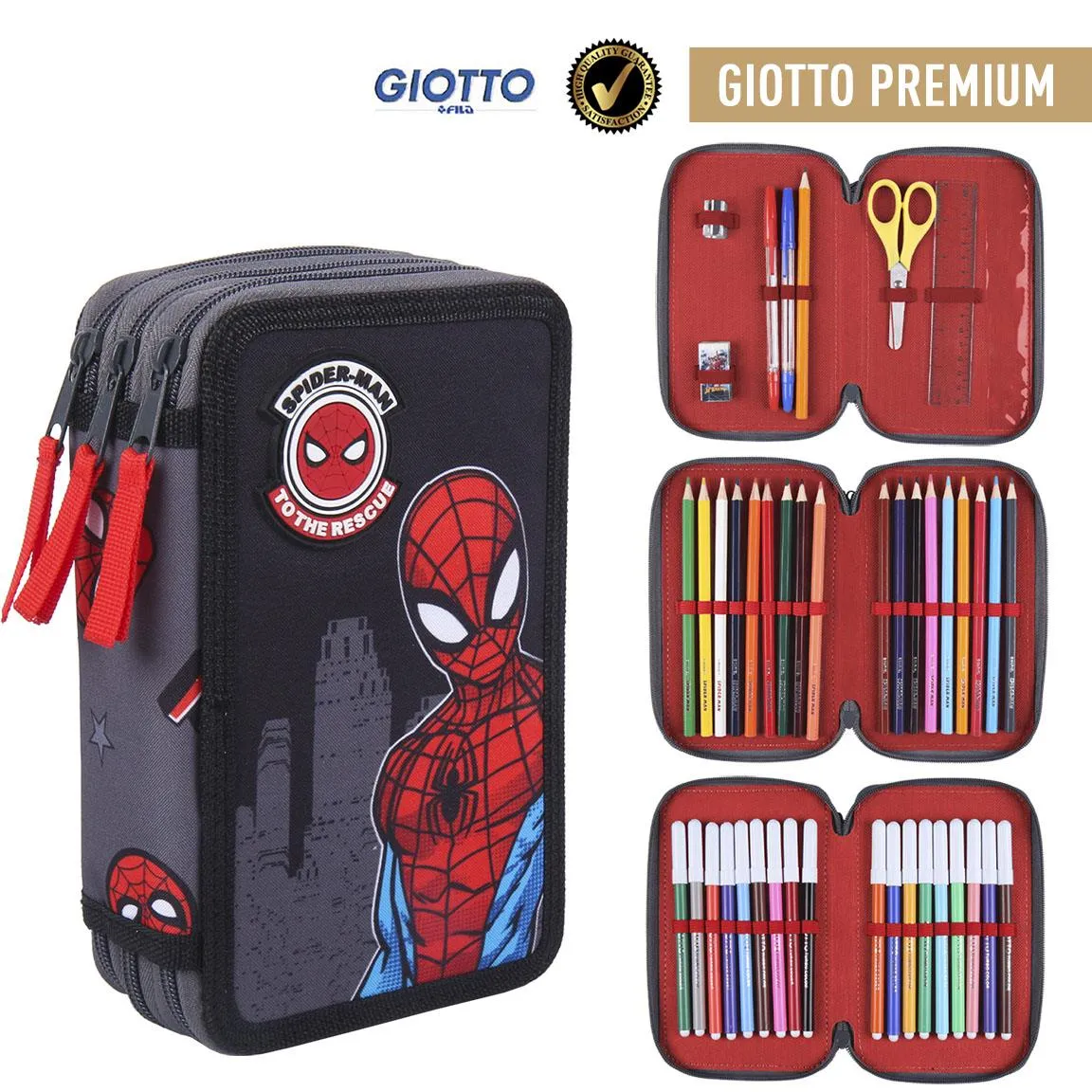 Penar complet utilat, cu 3 compartimente, Spiderman