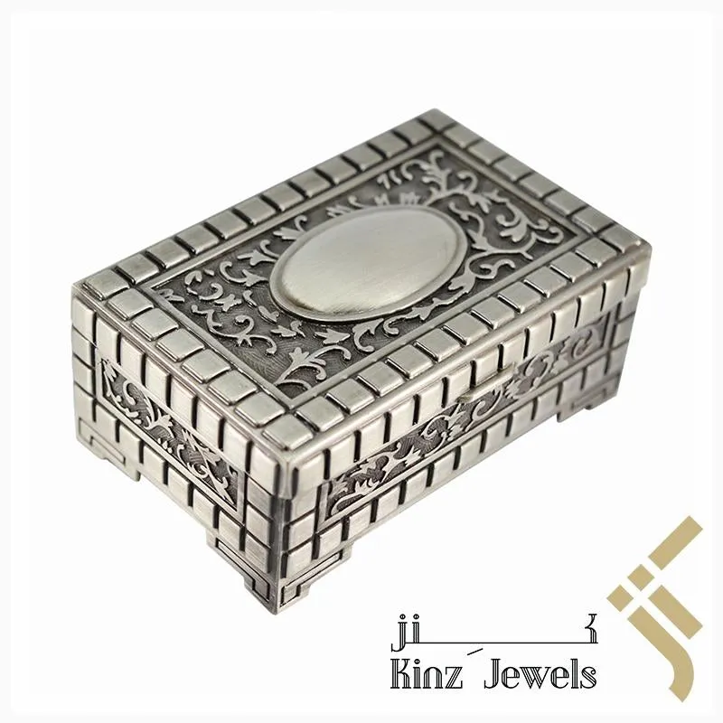 Personalized Vintage Jewelry Box High Quality Alloy Antique Velvet Elegant