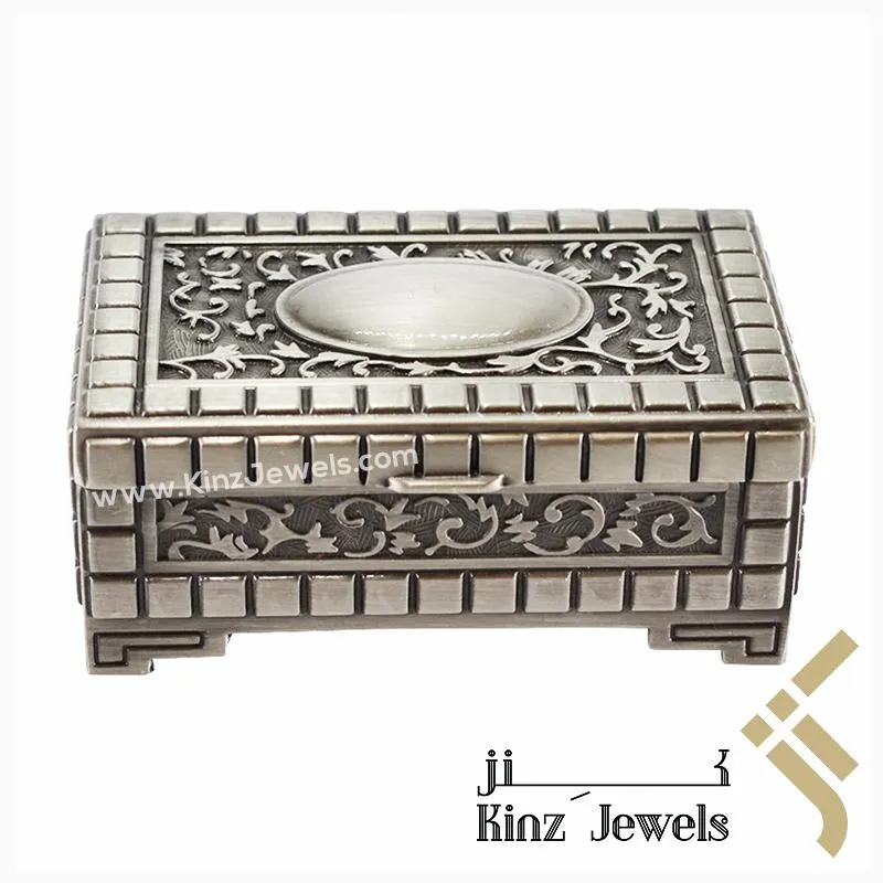 Personalized Vintage Jewelry Box High Quality Alloy Antique Velvet Elegant